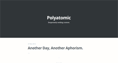 Desktop Screenshot of polyatomic.org